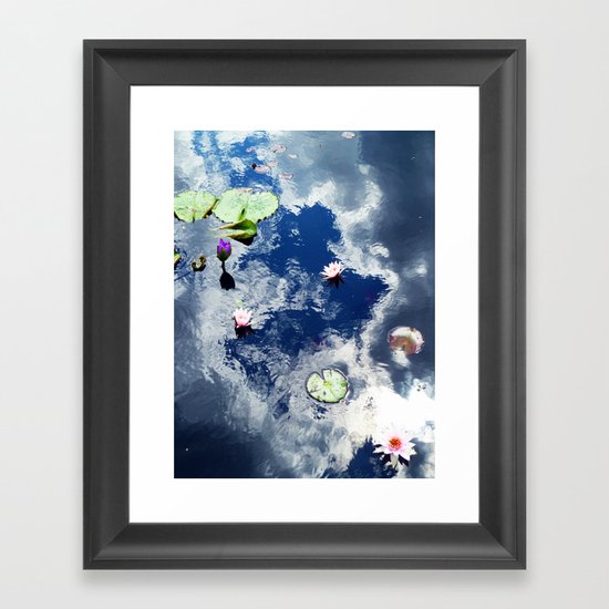 Water Lily Sky Framed Art Print