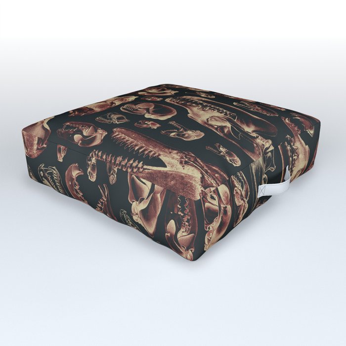 Carnivore RED MEAT / Animal skull illustrations from the top of the food chain Outdoor Floor Cushion