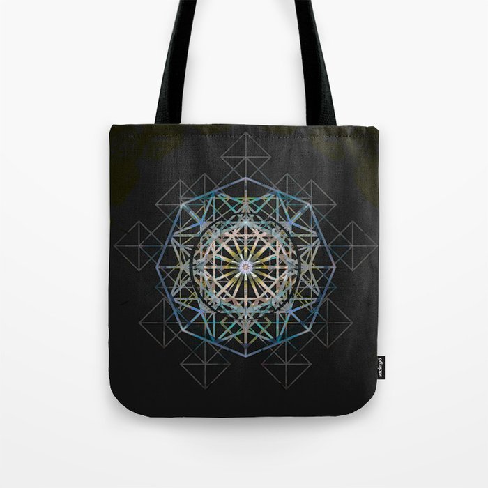 Cosmic Vision Inner Sight Sacred Geometry Mandala for Meditation Tote Bag