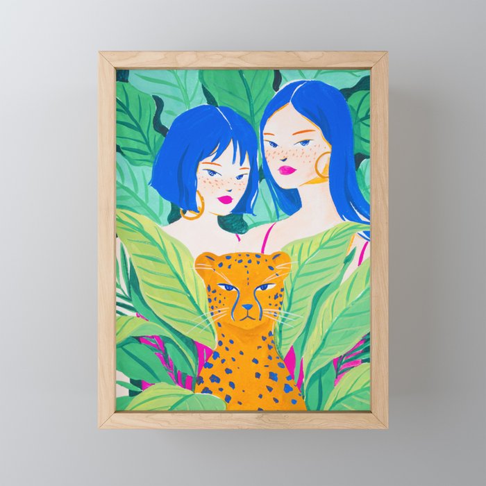 Jungle Friends Framed Mini Art Print