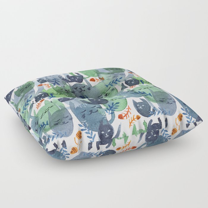 A Quiet Cacophony of Cats Floor Pillow