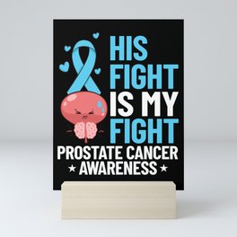 Prostate Cancer Blue Ribbon Survivor Awareness Mini Art Print