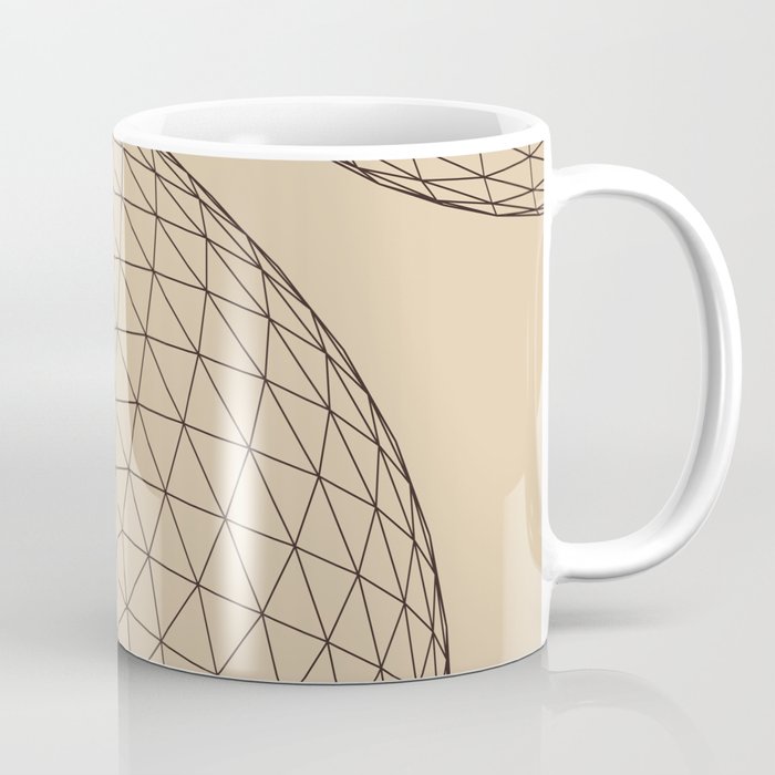 Minimalistic Sphere Wireframe GU_ Coffee Mug
