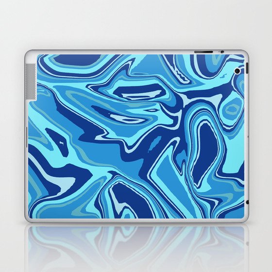 Blue Abstract Liquid Art Laptop & iPad Skin