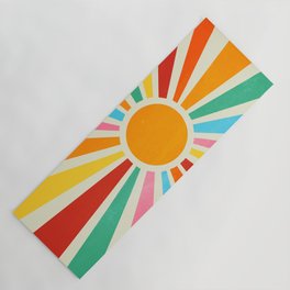 Retro Sunrise: Rainbow Edition Yoga Mat