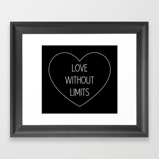 Love without limits Framed Art Print