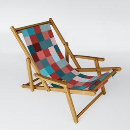 Geometric pattern with colorful squares Sling Chair