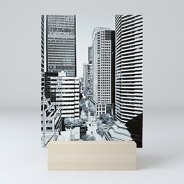Seattle Downtown bw Mini Art Print