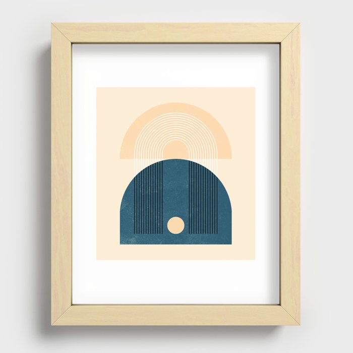 Abstraction_NEW_SUN_BALANCE_LANDSCAPE_SHINE_POP_ART_0214A Recessed Framed Print