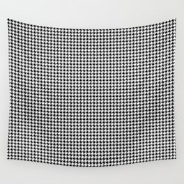 Black and white Houndstooth pattern Wall Tapestry