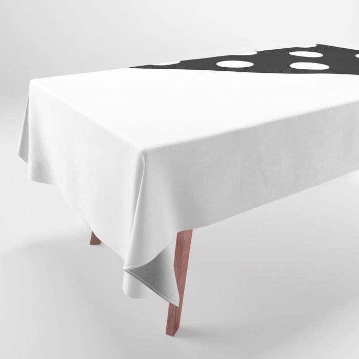 POLKA DOTS DESIGN (BLACK-WHITE) Tablecloth