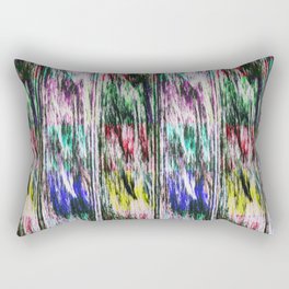 Patchwork color gradient and texture 3 Rectangular Pillow