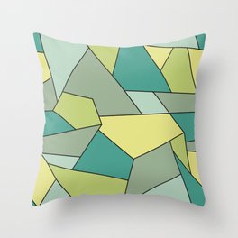 Geometric pattern retro vintage fresh citrus Throw Pillow