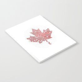 Canada Flag in Fingerprint Notebook