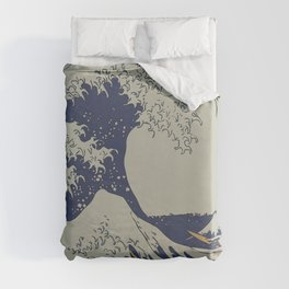Katsushika Hokusai - The Great Wave off Kanagawa remix B Duvet Cover
