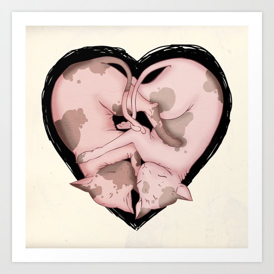 Snuggliphinx Art Print