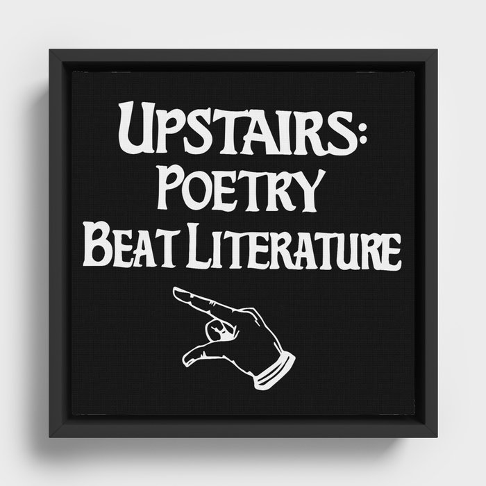 Poetry and Beat Generation Literature Framed Canvas
