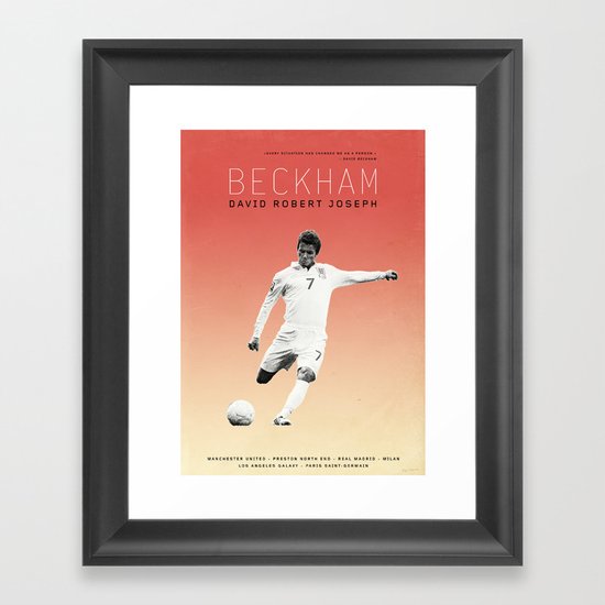 Beckham Framed Art Print