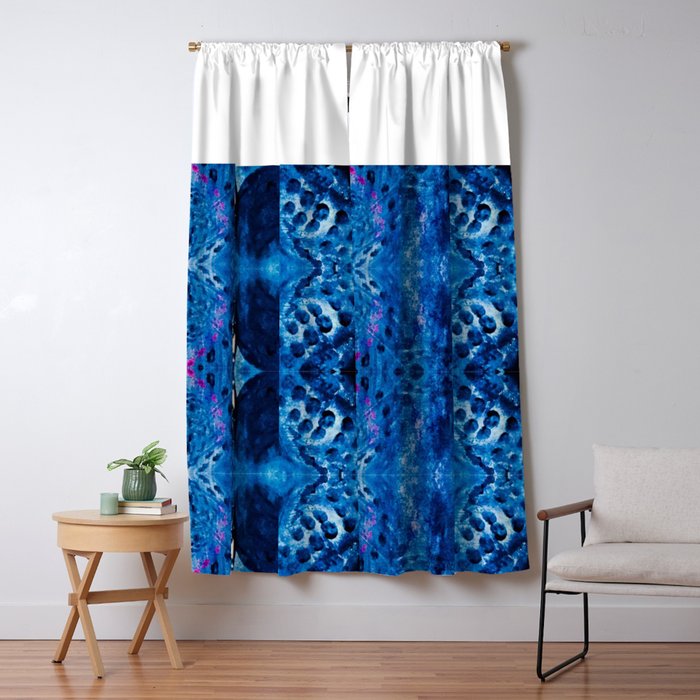 Royal Boho Blue Pattern Blackout Curtain By Magicalpatterns Society6