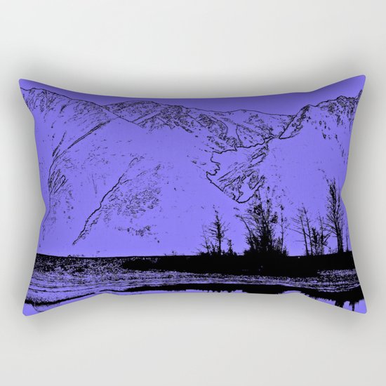 Knik River Mts. Pop Art - 1 Rectangular Pillow