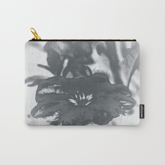 Bloom in Platinum Tone Carry-All Pouch