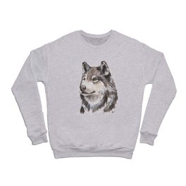 Wolf - Watercolor Wildlife Crewneck Sweatshirt