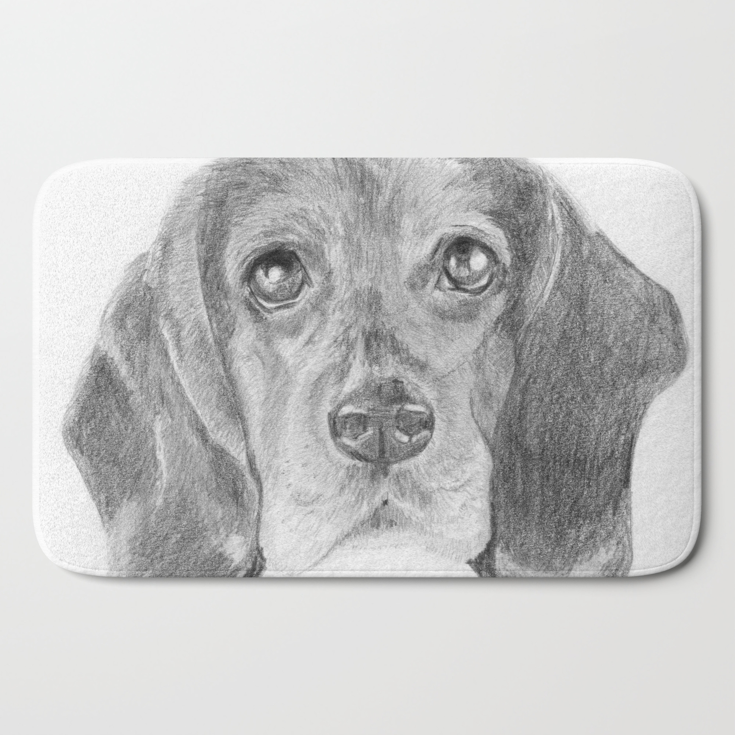 Beagle Dog Face Realistic Pencil Sketch Drawing Bath Mat By Kyokobartley Society6 Charcoal, graphite, pencil, paper on paper. beagle dog face realistic pencil sketch drawing bath mat by kyokobartley