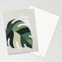 Cat and Plant 12B Stationery Card