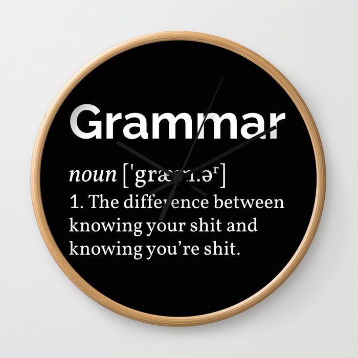 Grammar Definition Wall Clock