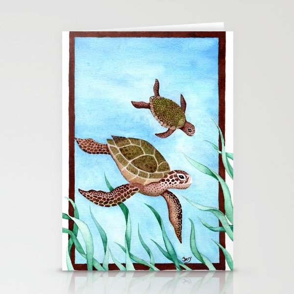 Mother Turtle Stationery Cards