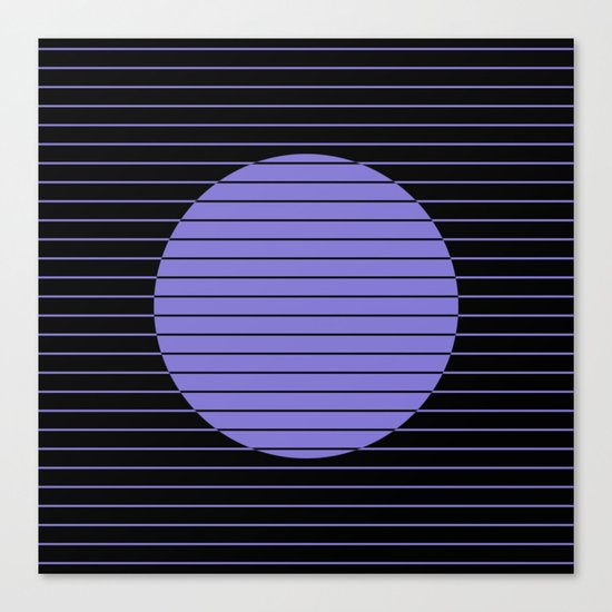 Difference (Minimalistic, pastel blue and black, geometric design) Canvas Print
