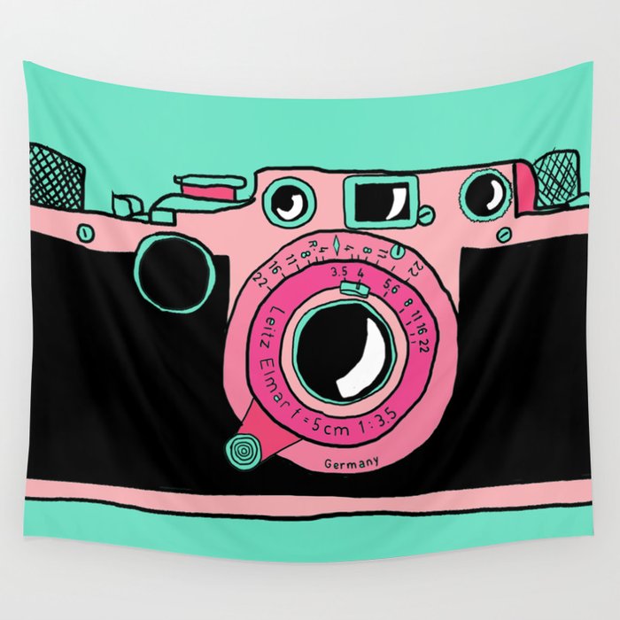 Pink Leica Wall Tapestry