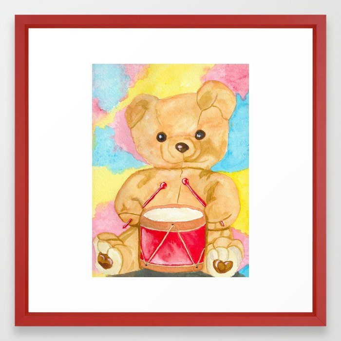 teddy bear framed art
