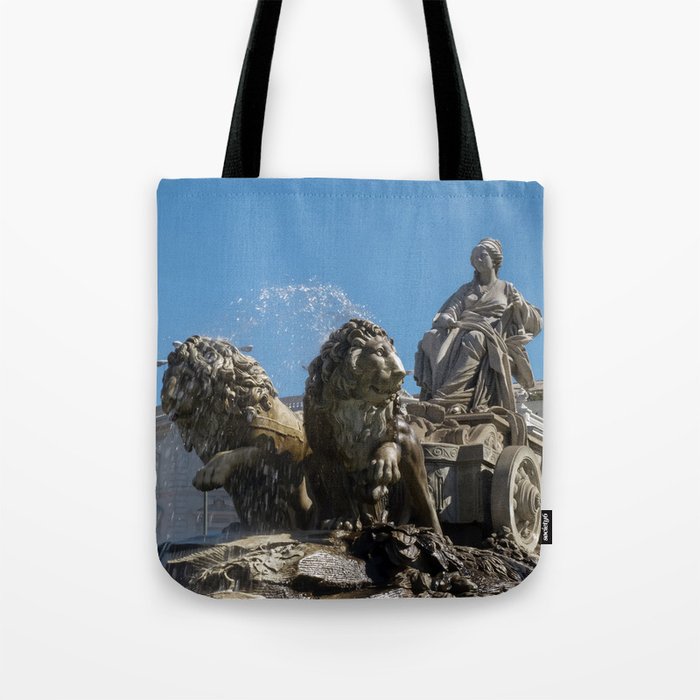Spain Photography - Beautiful Fountain In Madrid Tote Bag
