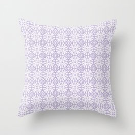 Nappy Faux Velvet Medallion Pattern in Lavender Lilac Throw Pillow