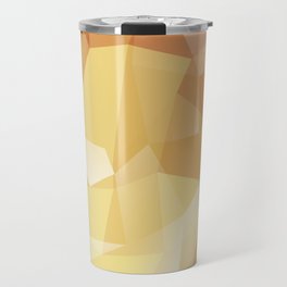 Warm and Golden Bauhaus Shapes Abstract Travel Mug