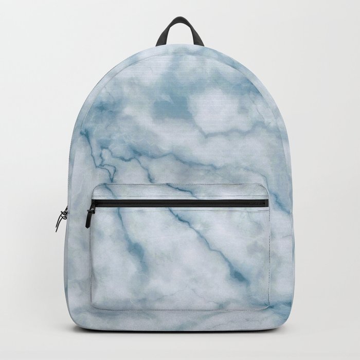 Light blue marble texture Backpack by CatyArte | Society6