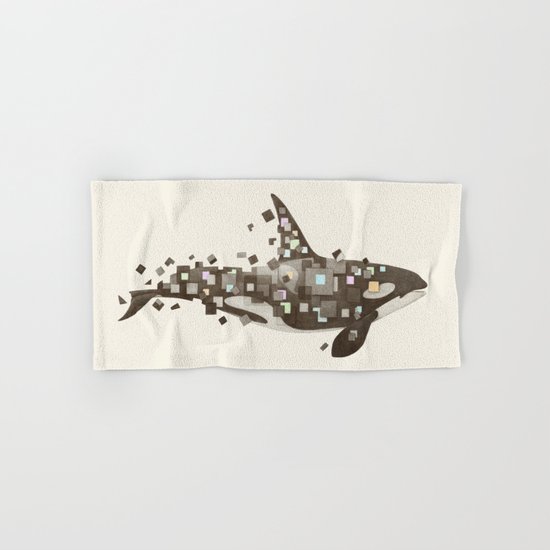 Fractured Killer Whale Hand & Bath Towel
