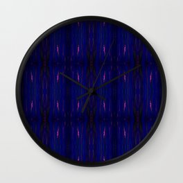 Pink Flame P Blue Wall Clock