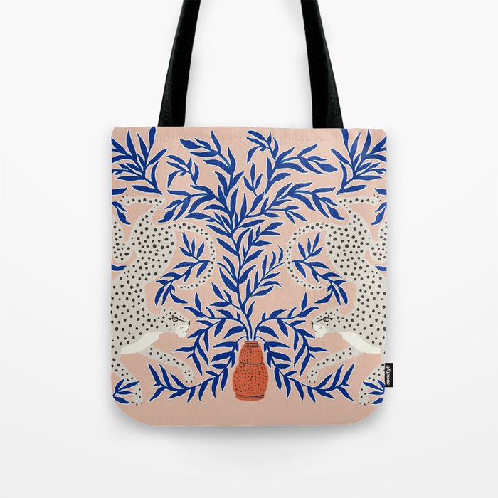 Leopard Vase Tote Bag