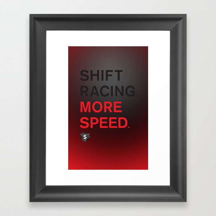More Speed Framed Art Print
