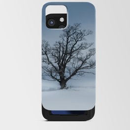 Frosty oak in a winter lancscape iPhone Card Case