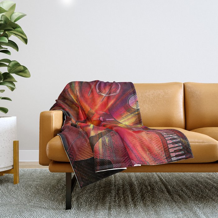 Music express; jazz experience celebration musical portrait art painting Throw Blanket
