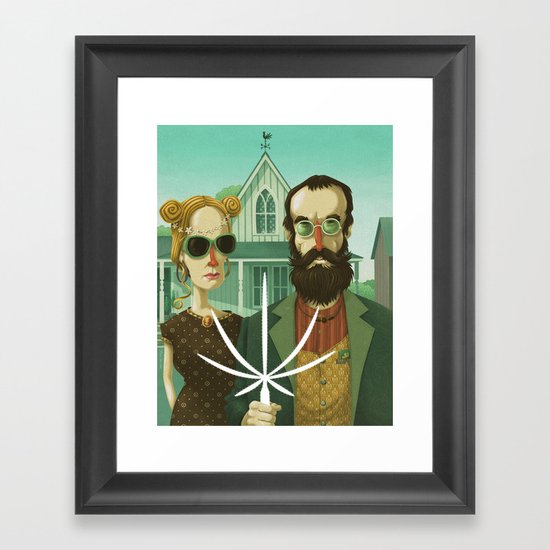 American Gothic High Framed Art Print