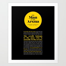 The Man in the Arena Art Print