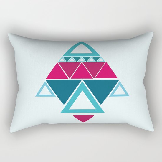 a few triangles making a pattern Rectangular Pillow