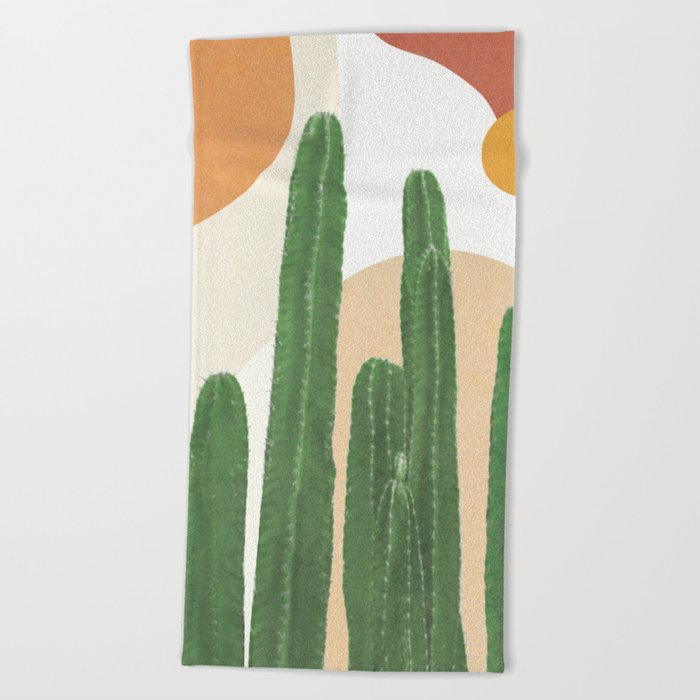 Abstract Cactus I Beach Towel