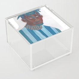 Artwork Guy With Blue Locs Acrylic Box