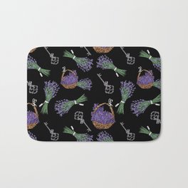 Lavender floral pattern Bath Mat
