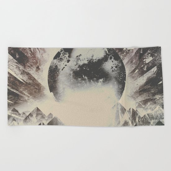 New day new mountains to climb Beach Towel